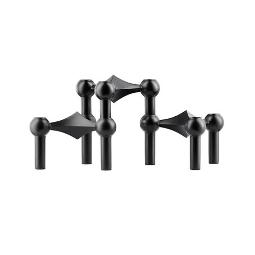 STOFF Nagel Ljusstake, Matt Svart 3-Pack