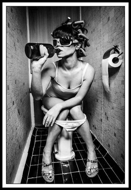 Tavla Rockig toatjej - Svart ram