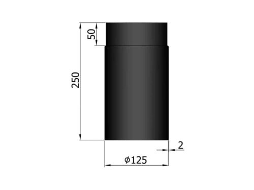 Rökrör L:250mm ø125