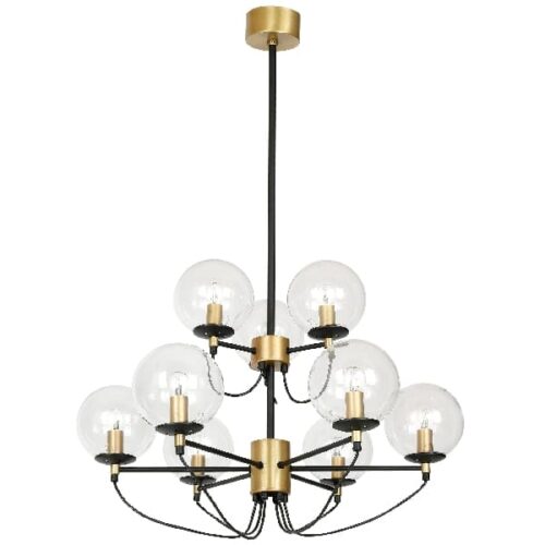 Perla 9 Glas/mässing/svart