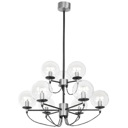 Perla 9 Glas/mässing/silver