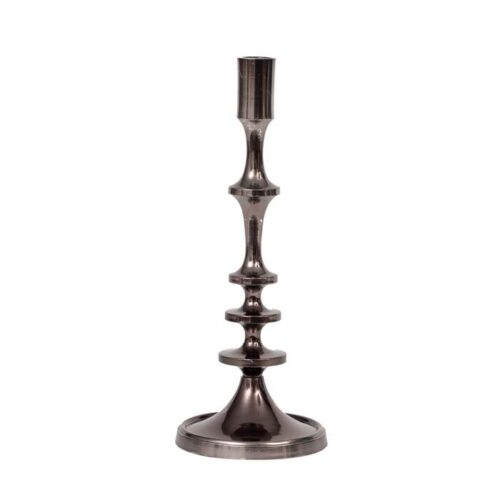 Tindra ljusstake i metall svart 30cm