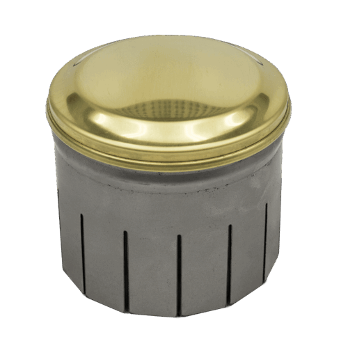 Sotlucka av mässing med stos