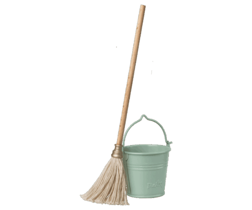 Maileg Miniature Bucket and Mop