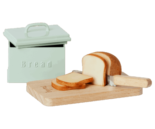 Maileg Miniature Bread Box w Cutting Board and Knife