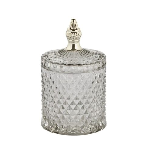 Miya jar H17.5 cm.  L.Grey/L.Gold