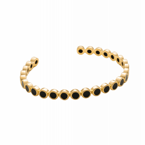 Hilke Armband Bangle, La Moda Nero, Guld