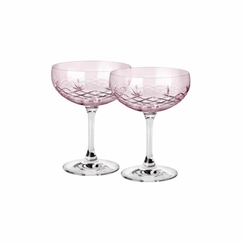 Frederik Bagger Kristallglas Crispy Gatsby Topaz/rosa 2-pack