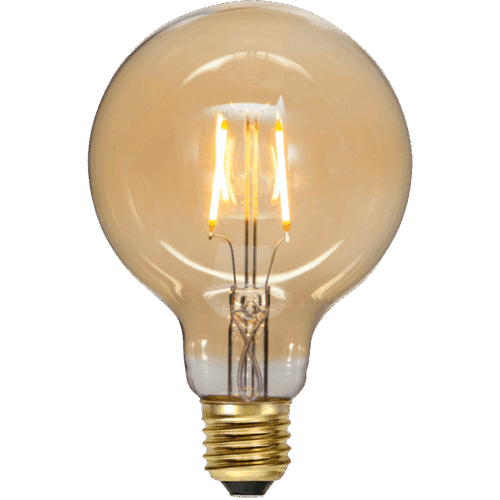 LED-LAMPA E27 G95 PLAIN AMBER
