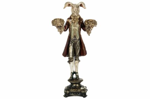 Ljusstake Kanin Mörkröd