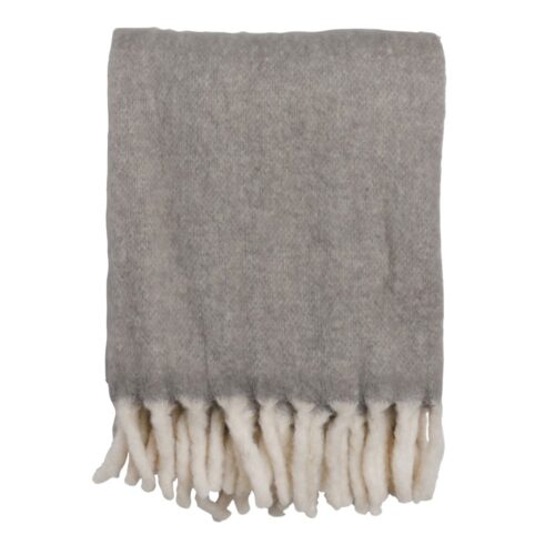 Pläd Morgan ljusgrå