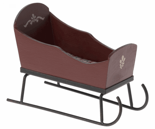 Maileg Släde Mus - Röd