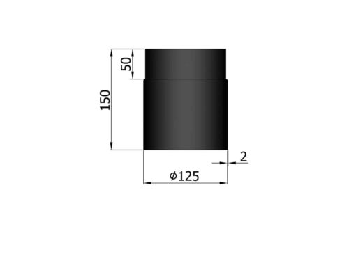 Rökrör L:150mm
