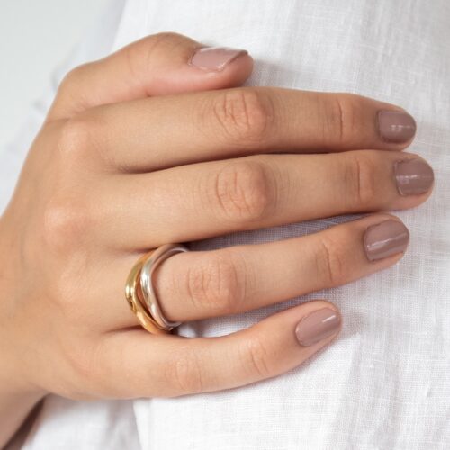 Ring Wave Silver/Guld