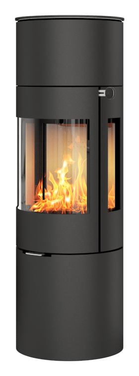 Rais Viva 140 L Stållucka med sidoglas svart