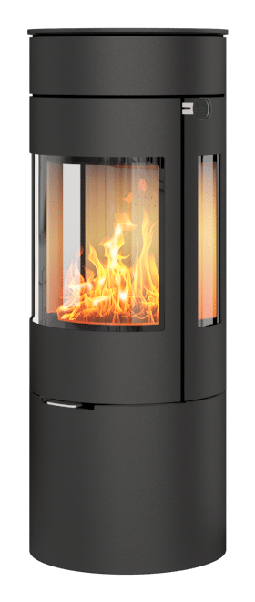 Rais Viva 120 L stållucka med sidoglas svart