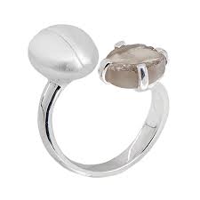 Ring Böna Silver/Smokey - 17