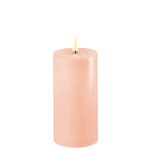 Blockljus LED Rosa Ø 7,5 x 15 cm