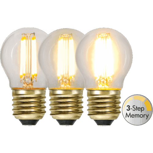 LED-LAMPA E27 G45 SOFT GLOW 3-STEP MEMORY
