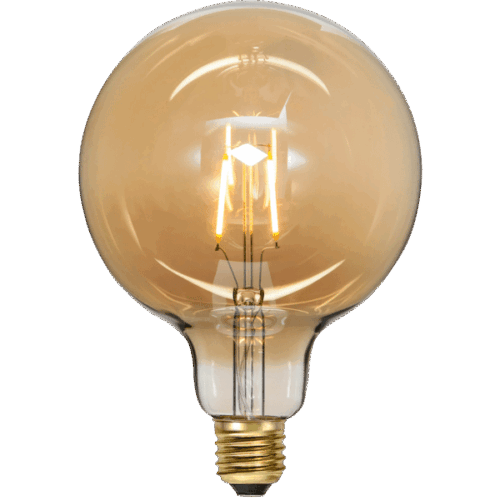 LED-LAMPA E27 G125 PLAIN AMBER