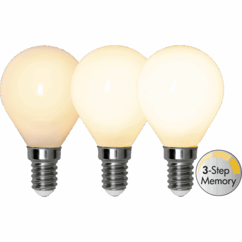 LED-LAMPA E14 P45 OPAQUE FILAMENT RA90 3-STEP MEMORY