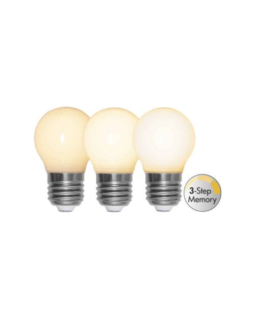 LED-LAMPA E27 G45 OPAQUE FILAMENT RA90 3-STEP MEMORY
