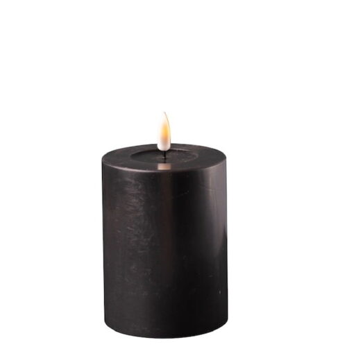 Blockljus LED Svart Ø 7,5 x 10 cm