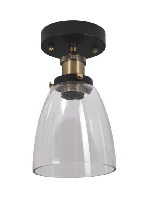 PR Home Taklampa Kappa Svart/Mässing 14 cm