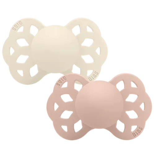 Bibs - Silikonnapp Infinity 2-Pack Ivory/Blush