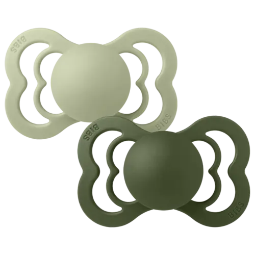 Bibs - Silikonnapp Supreme 2-Pack Sage/Hunter Green