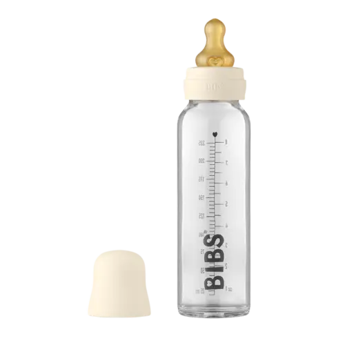 BIBS - Nappflaska i Glas 225ml Ivory