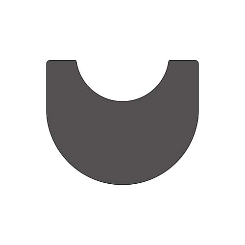 Contura 500 style Golvskydd i plåt, kort modell, svart