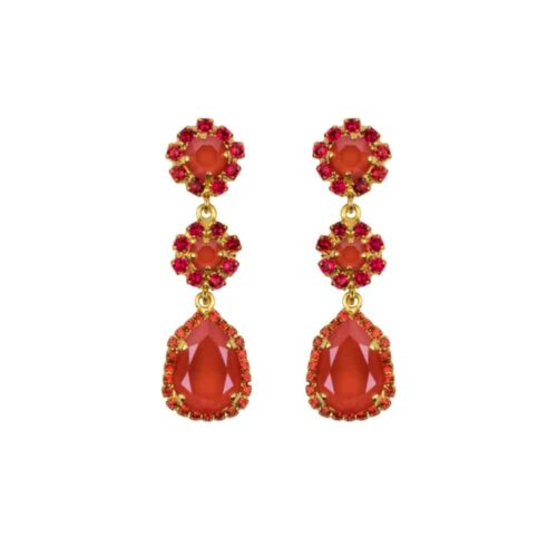 Caprice Trinity guld aprikos örhänge