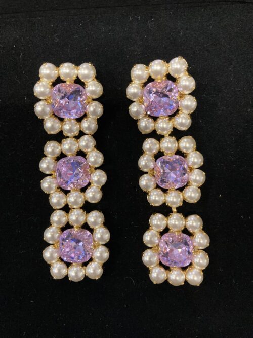 Caprice Loco Margarita trio örhänge pärlor lila