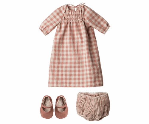 Maileg Klänning & Skor Storlek 5