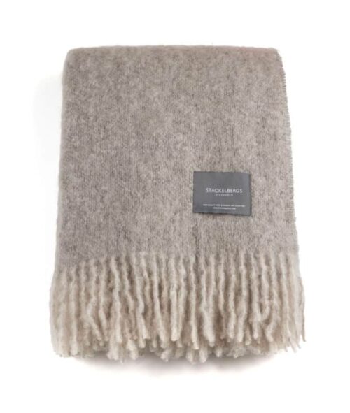 Stackelbergs Pläd Mohair Light Taupe & Brindle Melange