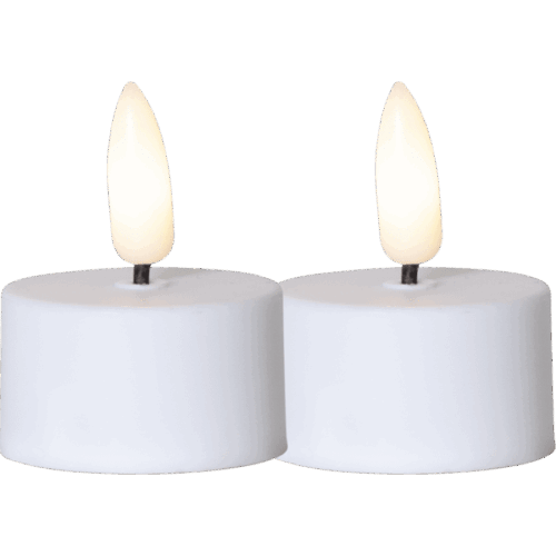 Vita Värmeljus LED 2-Pack Flamme