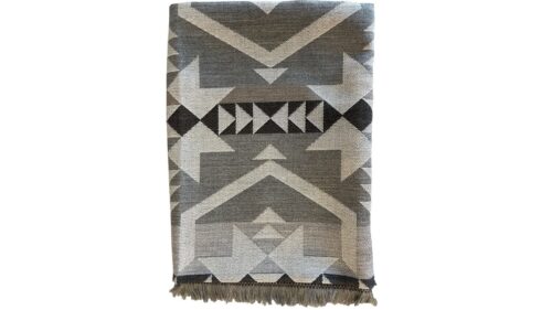 Pläd Saga grå/ beige