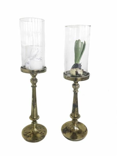 Ljusstake Med Glaskupa