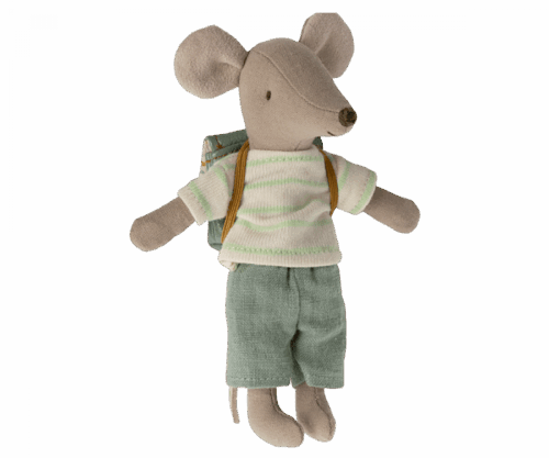 Maileg Trehjuling Mus Storebror Grön