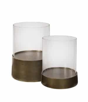 Artwood Celano Ljuslykta 2-Set Antik Mässing