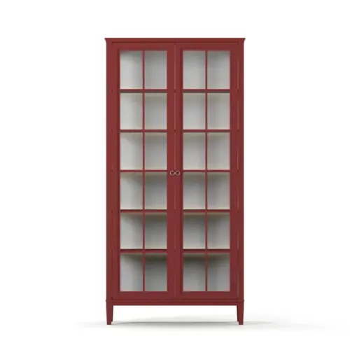 Englesson Vitrinskåp med belysning Stockholm 2.0 Röd