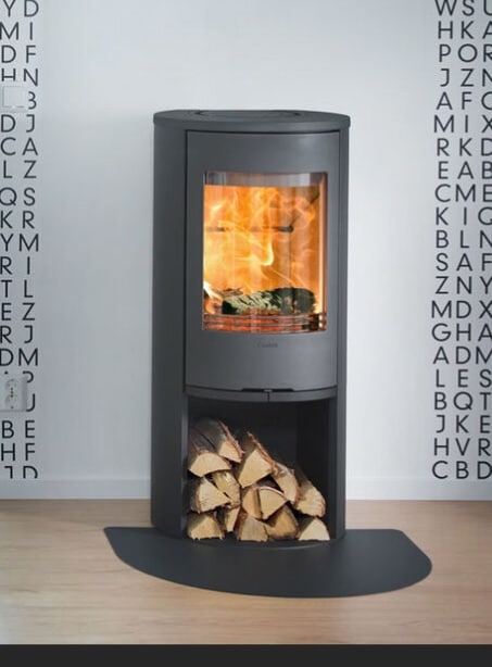 Contura Golvskydd i plåt, kort modell, grå Contura 500 style