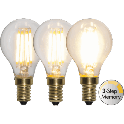 Star Trading Led-lampa e14 p45 soft glow 3-step memory