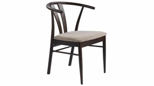 Matstol Jive i lackad mörkbrun ek