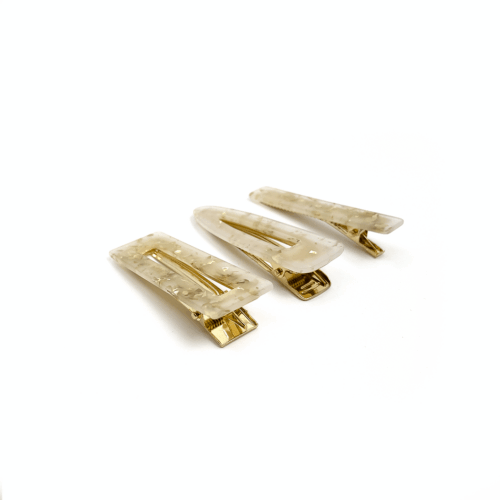 Pipol Louisa Hårclips Guld 3-Set