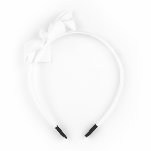 Busy Lizzie Diadem med rosett vit