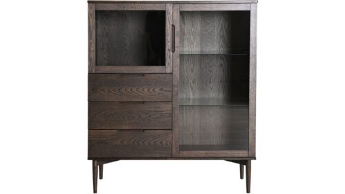 NFG Karmöy Vitrinskåp Låg Brunoljad