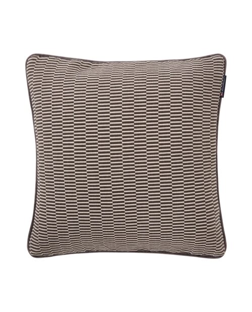 Lexington Strukturerat Kuddfodral i Bomull Mörkgrå/Ljusbeige 50x50