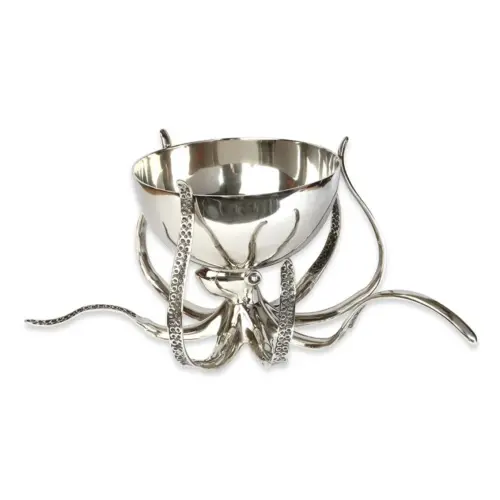 Champagneskål bläckfisk med ställning